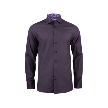 Camisa Oxford de manga larga regular hombre Purple Bow 142