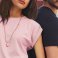 Camiseta cuello de pico orgánica mujer Casual-T. .
