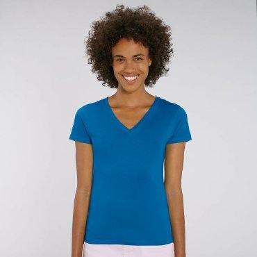 Camiseta cuello de pico orgánica mujer Evoker Camiseta cuello de pico orgánica mujer Evoker