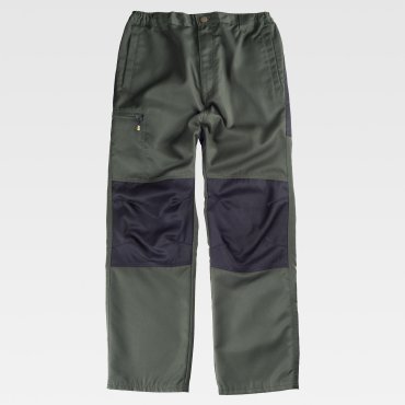 Pantalón de trabajo multibolsillos combinado unisex B1411 Pantalón de trabajo multibolsillos combinado unisex B1411