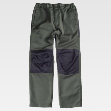 Pantalón de trabajo multibolsillos combinado unisex B1411