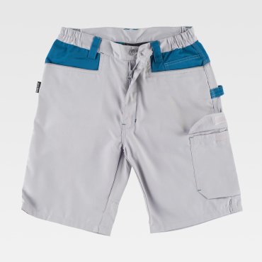 Pantalón de trabajo corto multibolsillos combinado unisex WF1017 WORKTEAM Pantalón de trabajo corto multibolsillos combinado unisex WF1017 WORKTEAM