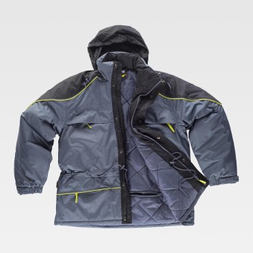 Parka acolchada con capucha unisex WF5858 WORKTEAM Parka acolchada con capucha unisex WF5858 WORKTEAM