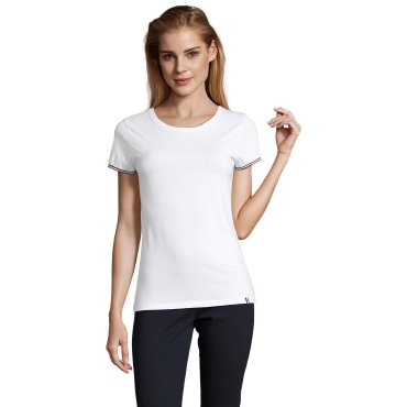 Camiseta básica manga rayada mujer RAINBOW WOMEN SOL'S Camiseta básica manga rayada mujer RAINBOW WOMEN SOL'S