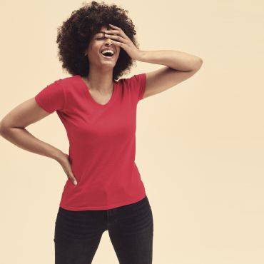 Camiseta cuello de pico mujer 61-398-0 Valueweight Camiseta cuello de pico mujer 61-398-0 Valueweight
