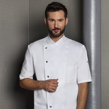 Chaqueta de chef manga corta unisex Jm 15 Chaqueta de chef manga corta unisex Jm 15
