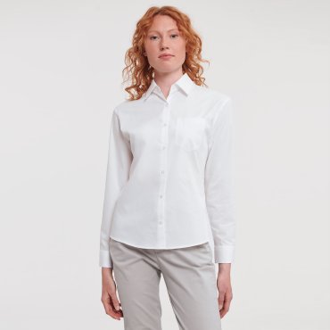 Blusa de manga larga con bolsillo mujer R-936f-0