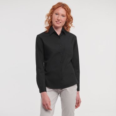 Blusa de manga larga con bolsillo mujer R-936F-0 RUSSELL COLLECTION Blusa de manga larga con bolsillo mujer R-936F-0 RUSSELL COLLECTION