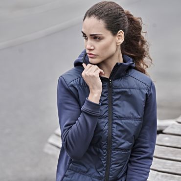 Chaqueta de invierno con capucha strech mujer 9113