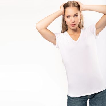 Camiseta cuello pico mujer K3015 Camiseta cuello pico mujer K3015
