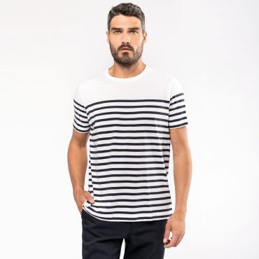 Camiseta marinera algodón orgánico hombre K3033
