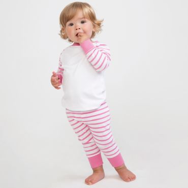 Pijama a rayas manga larga bebes LW072