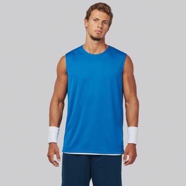 Camiseta de baloncesto sin mangas reversible hombre PA464