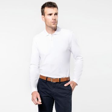 Polo manga larga algodón Supima hombre PK202 Polo manga larga algodón Supima hombre PK202