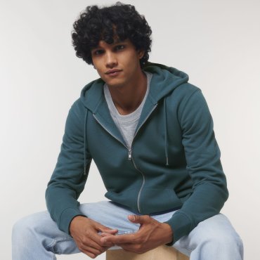 Sudadera con capucha y cremallera orgánica hombre Cultivator