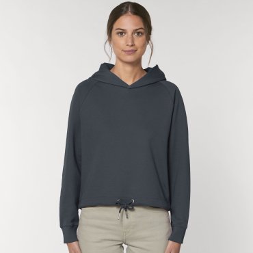 Sudadera crop con capucha orgánica mujer Bower Sudadera crop con capucha orgánica mujer Bower