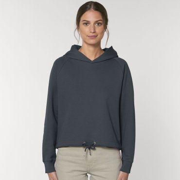 Sudadera crop con capucha orgánica mujer Bower