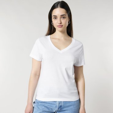 Camiseta cuello de pico orgánica mujer Stella Isla Camiseta cuello de pico orgánica mujer Stella Isla