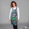 Delantal con peto estampado reciclado Recycled. Color life.