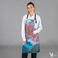 Delantal con peto estampado reciclado Recycled. Color preserve.