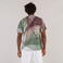 Casaca sanitaria reciclada estampada unisex Eider. Color brotes.