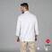 Chaqueta cocina manga larga reciclado-orgánico unisex Haro. Color blanco.