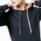 Sudadera con capucha contrastada mujer K465. .