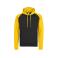 Sudadera con capucha unisex Baseball JH009. Color jet black/gold.