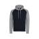 Sudadera con capucha unisex Baseball JH009. Color oxford navy/heather grey.