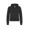 Sudadera crop con capucha y cremallera orgánica mujer Girlie Fashion Cropped Zoodie JH065. Color deep black.