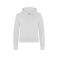 Sudadera crop con capucha y cremallera orgánica mujer Girlie Fashion Cropped Zoodie JH065. Color arctic white.