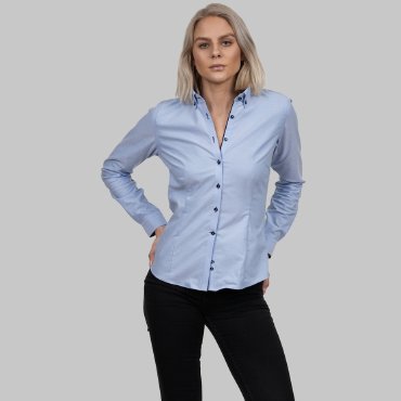 Camisa de cuadros gingham de manga larga mujer Red Bow 121 Camisa de cuadros gingham de manga larga mujer Red Bow 121