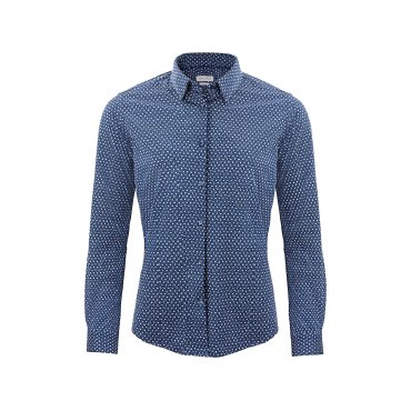 Camisa moteada de manga larga mujer Indigo Bow 131 Camisa moteada de manga larga mujer Indigo Bow 131