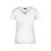 Camiseta cuello de pico elástica mujer JN004. Color white.