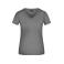 Camiseta cuello de pico elástica mujer JN004. Color mid/grey.