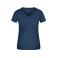 Camiseta cuello de pico elástica mujer JN004. Color navy.