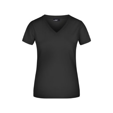 Camiseta cuello de pico elástica mujer JN004