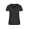 Camiseta cuello de pico elástica mujer JN004. Color black.