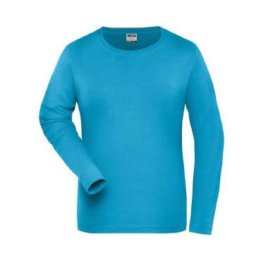 Camiseta de trabajo manga larga reciclada mujer Bio Stretch-Longsleeve Work