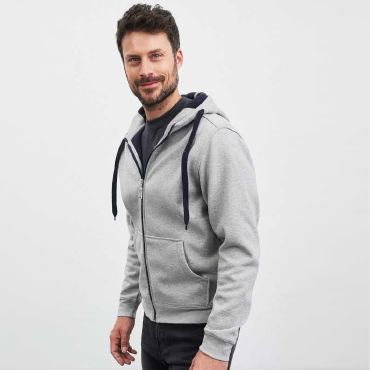 Sudadera con capucha y cremallera hombre Doubleface Sudadera con capucha y cremallera hombre Doubleface