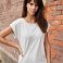 Camiseta cuello de pico orgánica mujer Casual-T. .