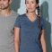 Camiseta cuello de pico mujer Heather. .