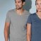 Camiseta cuello de pico hombre Heather. .