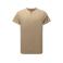 Camiseta rayada reciclada unisex Comis. Color khaki.