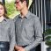 Camisa manga larga hombre Slub Chambray. .