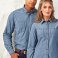 Camisa manga larga orgánica hombre Chambray. .