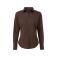 Camisa manga larga mujer Poplin. Color brown.