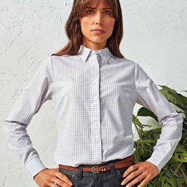 Camisa de cuadros manga larga Easycare mujer Maxton Check