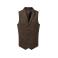 Chaleco de vestir hombre Herringbone. Color brown check.