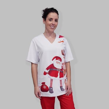 Casaca sanitaria espacial navidad unisex Feliz